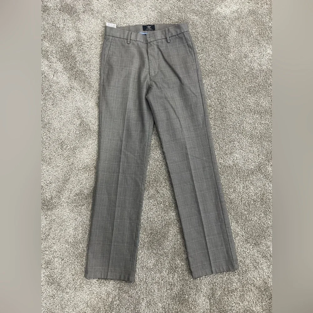 Dockers Men's Gray Plaid Suit Pants
